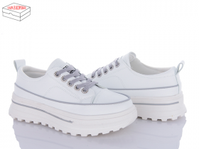 Aelida W02 white-grey (деми) кроссовки женские