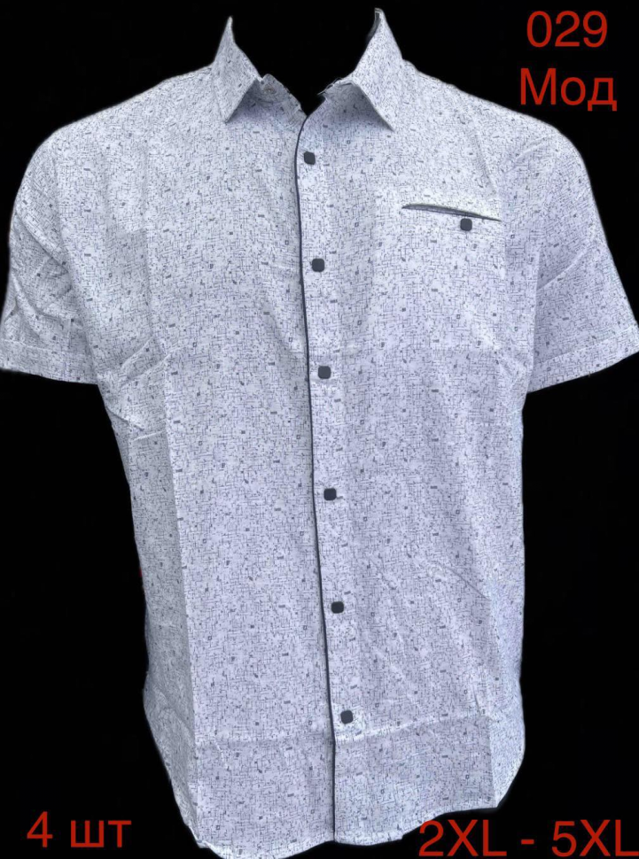 No Brand 029-5 white (лето) рубашка мужские