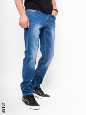 No Brand 8101 blue (деми) джинсы мужские