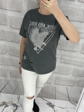 No Brand 4685 d.grey (лето) футболка женские