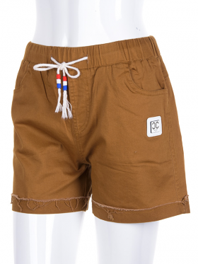 No Brand 6713-19 brown (лето) шорты женские