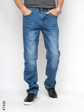 No Brand 7436 blue (деми) джинсы мужские