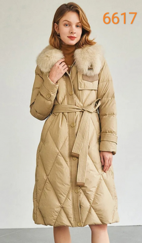 No Brand 6617 beige (зима) куртка женские