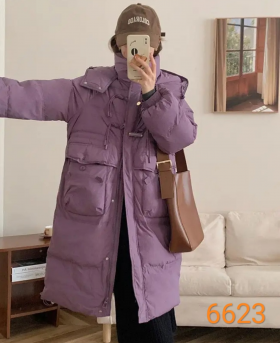 No Brand 6623 purple (зима) куртка женские