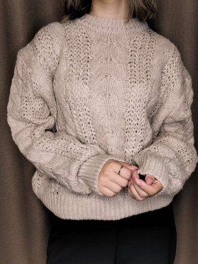 No Brand T1123 beige (зима) свитер женские