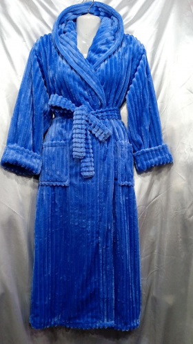 No Brand 1106 l.blue (зима) халат женские