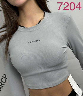 No Brand 7204 grey (деми) топ женские