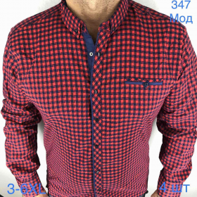 No Brand 347 red (деми) рубашка мужские