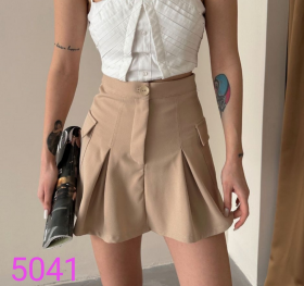 No Brand 5041 beige (лето) юбка женские