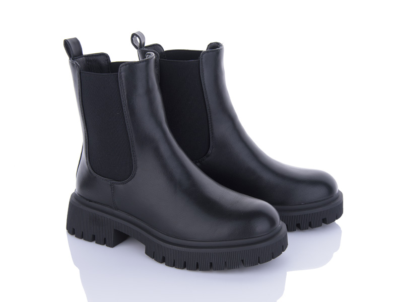 Violeta M19-M8241-1 black (зима) ботинки женские