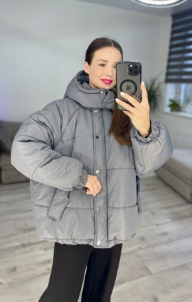 No Brand 200 grey (зима) куртка женские