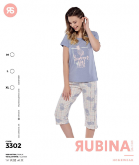 No Brand 3302 l.blue (лето) пижама женские