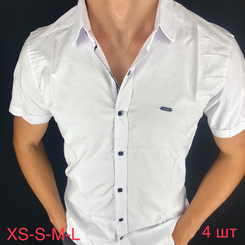Гранд Мен Q0016 white (лето) рубашка 