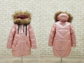 No Brand 2166 pink-old-1 (зима) куртка детские