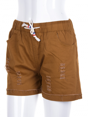 No Brand 6712-19 brown (лето) шорты женские