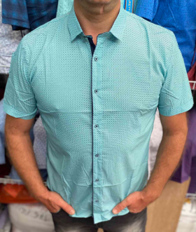 Fmt S2044 mint (лето) рубашка мужские