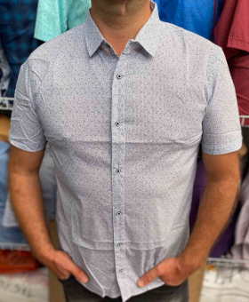 Fmt S2046 grey (лето) рубашка мужские