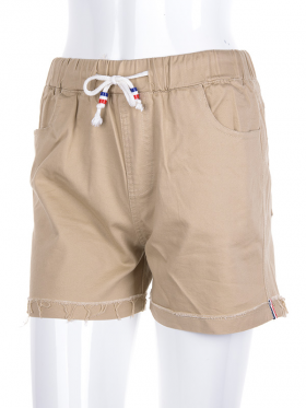 No Brand 6707-11 beige (лето) шорты женские