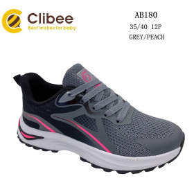 Clibee Apa-AB180 grey-peach (деми) кроссовки 