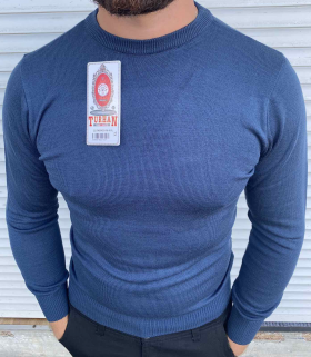 No Brand 32525 blue (деми) свитер мужские