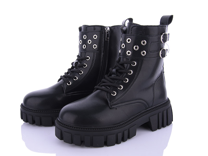 Ailaifa LX17 black (деми) ботинки женские