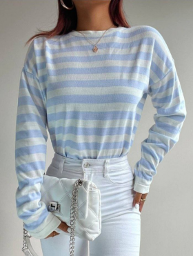 No Brand 6556 l.blue (деми) свитер женские
