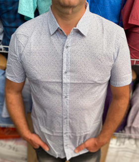 Fmt S2047 grey (лето) рубашка мужские