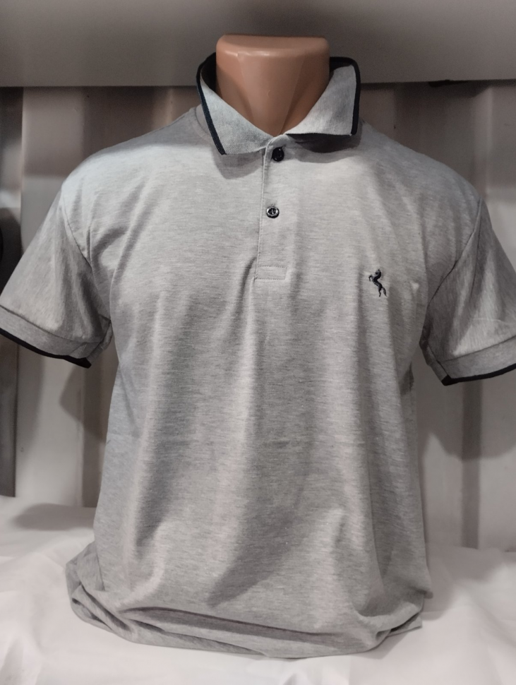 No Brand 1122 grey (лето) футболка мужские