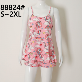No Brand 88824 pink (лето) пижама женские
