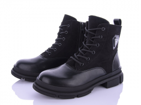 Violeta 197-28 black k-z (деми) ботинки женские