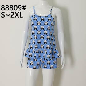 No Brand 88809 blue (лето) пижама женские