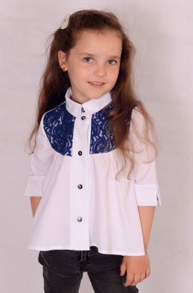 No Brand EL63 white (лето) блузка детские