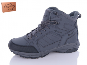 Restime PMZ23606 grey-black (зима) ботинки мужские