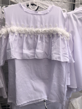 No Brand EL64 white (лето) блузка детские