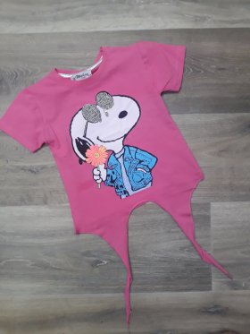 No Brand 8486 pink (лето) футболка детские