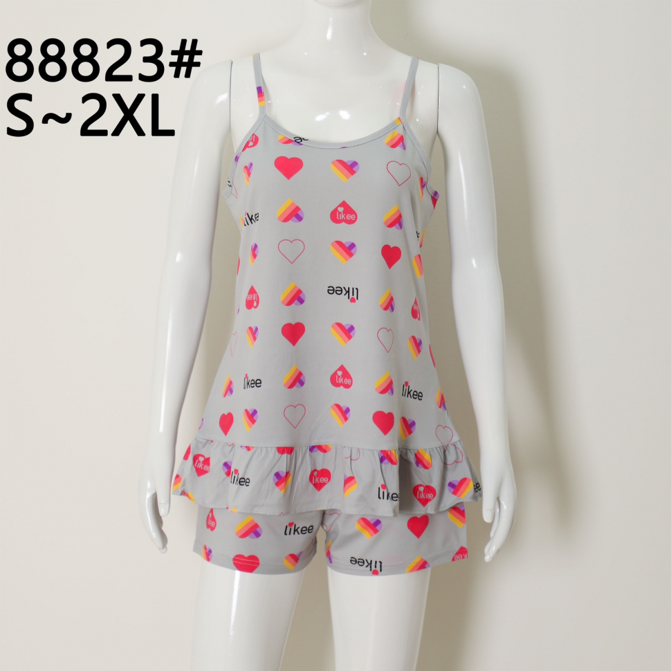 No Brand 88823 grey (лето) пижама женские