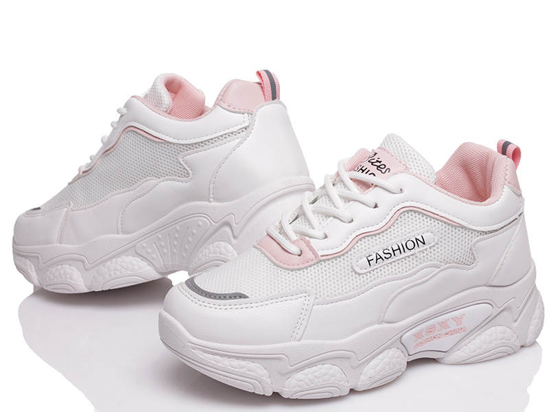 Prime N808 white-pink (деми) кроссовки женские