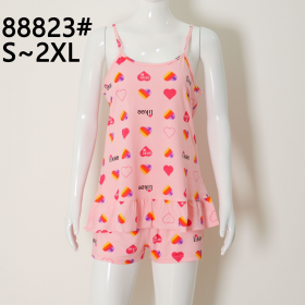 No Brand 88823 pink (лето) пижама женские