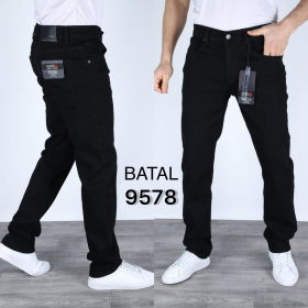 No Brand 9758 black (деми) джинсы мужские