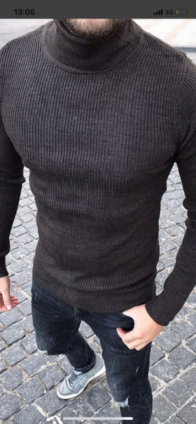 No Brand S529 grey (деми) свитер мужские
