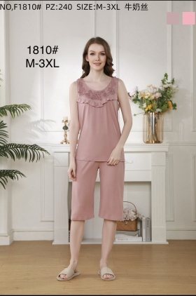 No Brand 1810 l.brown (лето) пижама женские