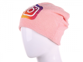 No Brand H107 pink (деми) шапка женские