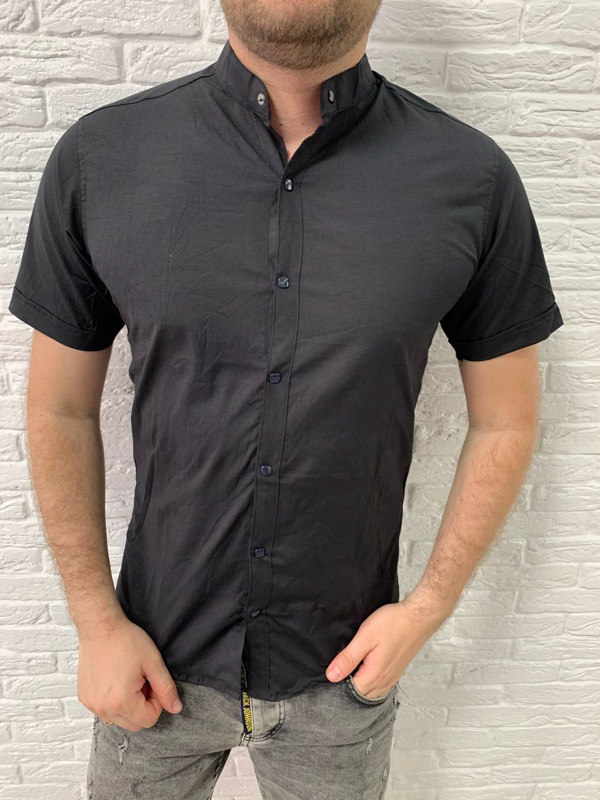 Varetti S1590 black (лето) рубашка мужские