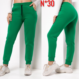 No Brand 30 green (зима) штаны спорт женские