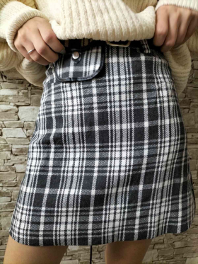 No Brand 136 grey (деми) юбка женские