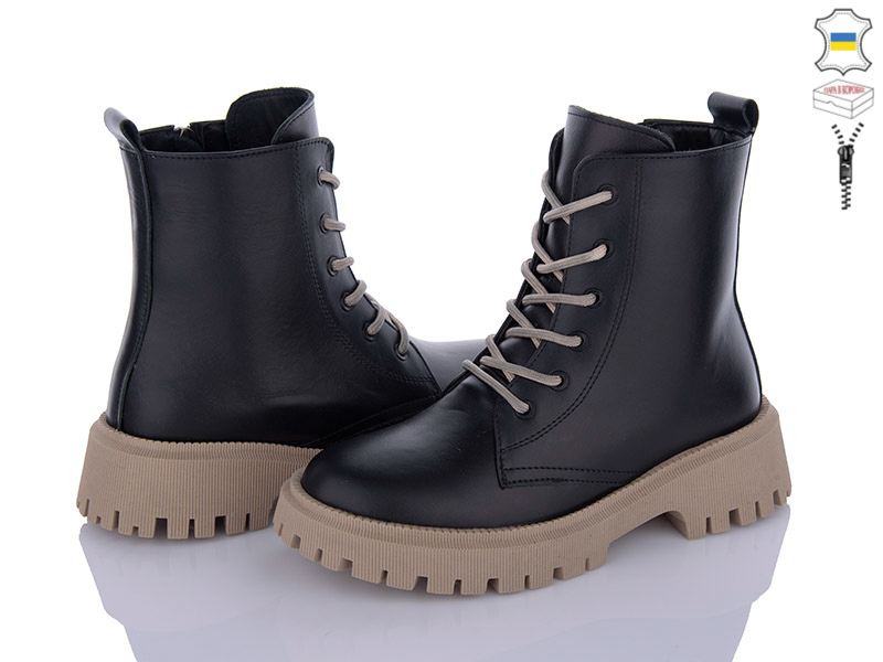No Brand 040 ч.к бежевий (зима) черевики жіночі
