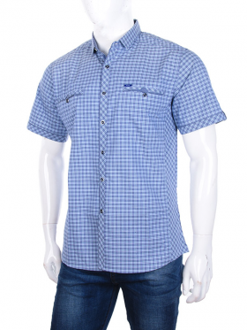 No Brand FF001 blue (лето) рубашка мужские