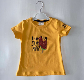No Brand 9361 yellow (літо) футболка дитяча