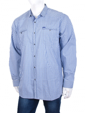 No Brand FF002 blue (деми) рубашка мужские