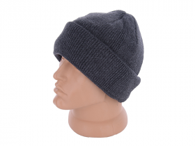 No Brand KA634-4 grey фліс (зима) шапка чоловіча